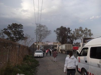 Bloqueo de carretera MÃ©xico - Texcoco contra antorcha, Cuautlalpan
