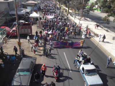 ManifestaciÃ³n en solidaridad con #Ayotzinapa Comunidades educativas de Chicoloapan. 1 - 12 -2014
