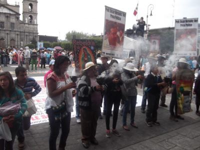 Caravana "Fuego de la Digna Resistencia" llega a Toluca. 15/05/2015
