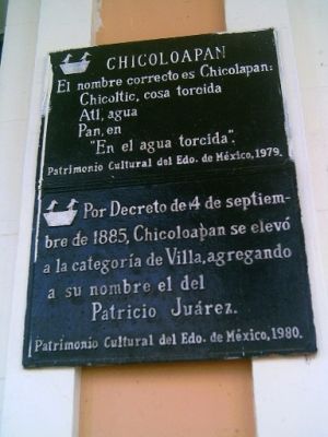 Chicoloapan significa
Cuadros en la entrada del Ayuntamiento
