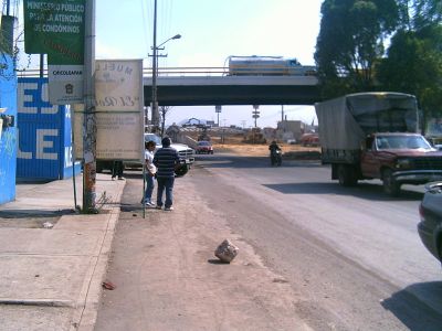 Distribuidor Vial Piedras negras, Desde el puente de Concreto, Junio de 2008
