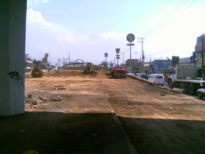 Distribuidor Vial Piedras negras, Desde el puente de Concreto, Junio de 2008
