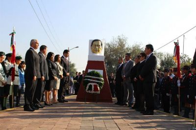 CCVIII Aniversario del Natalicio de Benito JuÃ¡rez. Marzo 2014
Foto. Obtenida del Facebook del Gobierno municipal. Marzo 2014
