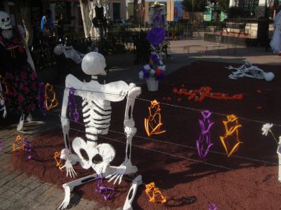 Dualidad en la festividad DÃ­a de muertos, plaza de san vicente chicoloapan octubre 2010
