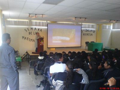 Semana de las MatemÃ¡ticas 2010 en la Prepa 55 Foro las matematicas y su relaciÃ³n con el mundo
