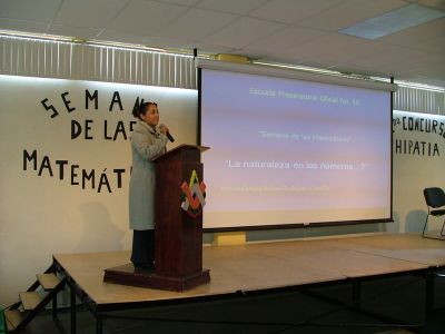 Semana de las MatemÃ¡ticas 2010 en la Prepa 55 Foro las matematicas y su relaciÃ³n con el mundo
