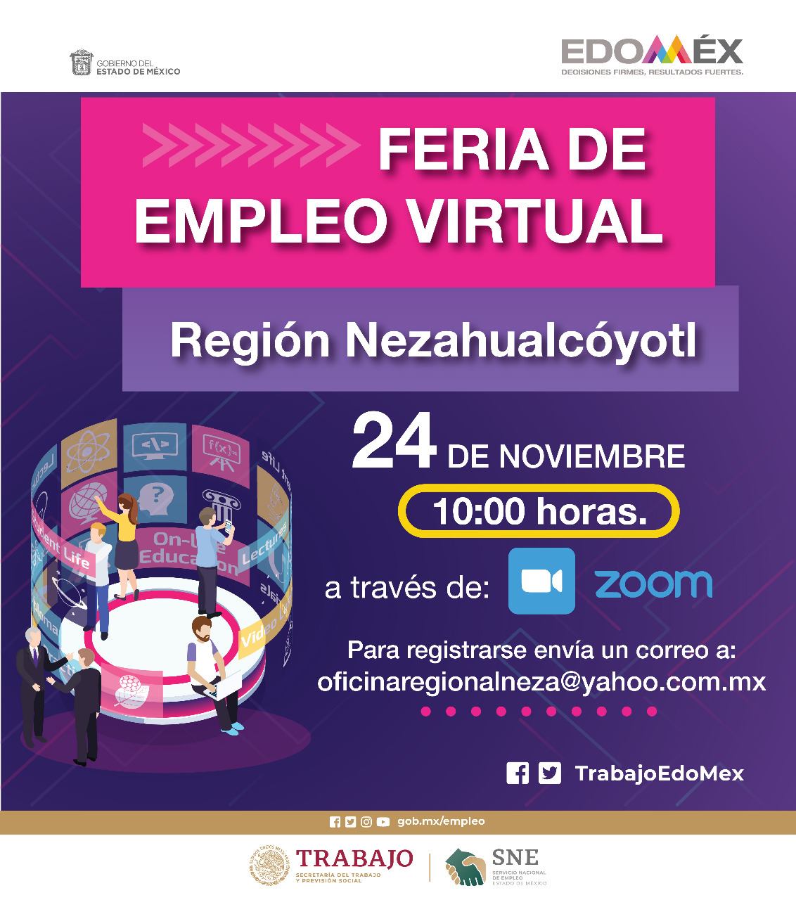 Realizarán Feria de Empleo Virtual Región Nezahualcóyotl e Ixtapaluca ...