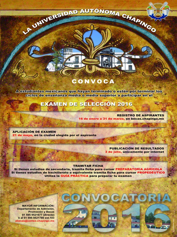 chapingo convocatoria 2016