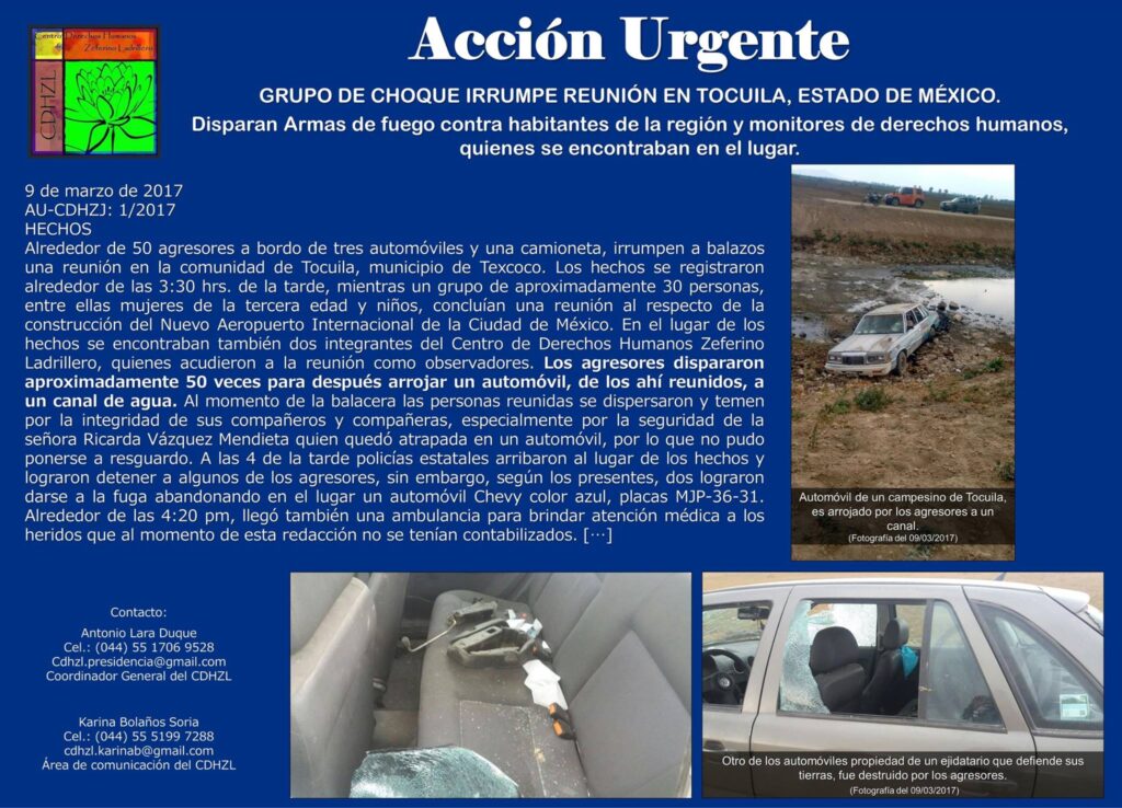 accion urgente tocuila