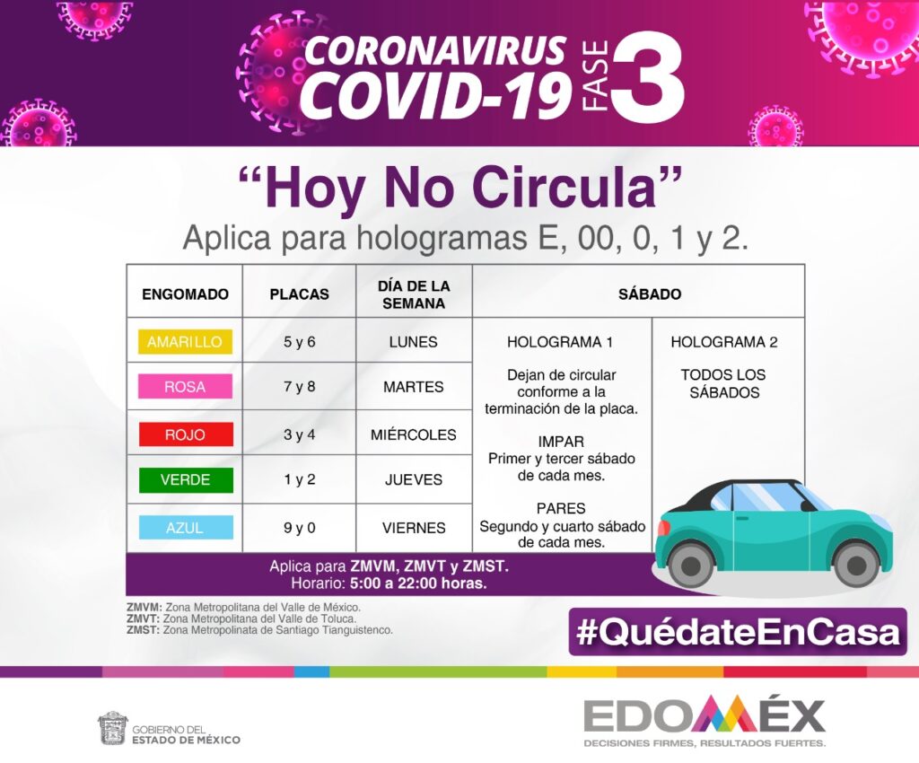 hoy no circula edomex