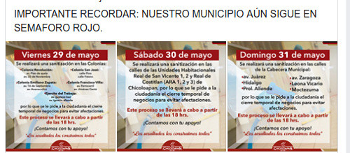 aviso sanitizacion