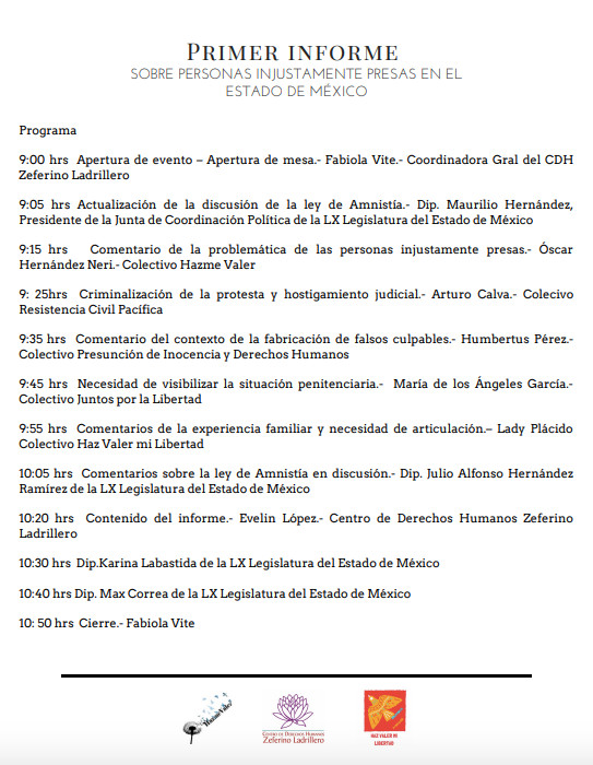 programa 1er informe