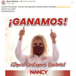 nancy se declara ganadora