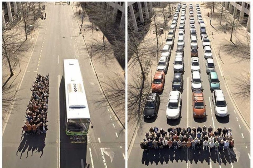 transporte publico vs autos